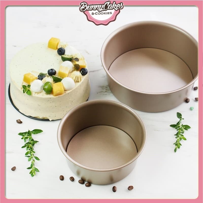 Khuôn Tròn Nướng Bánh Chống Dính Đế Rời SIÊU ĐẸP  6 Inch 8 Inch Màu Vàng(HÀNG MỚI VỀ)