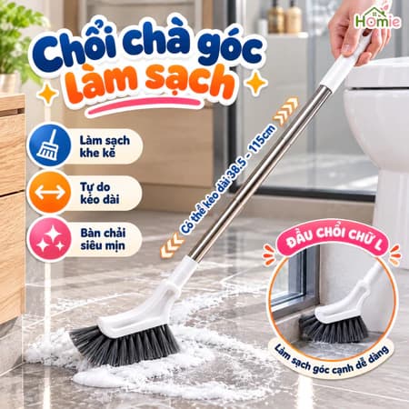 Cây Chà Sàn Nhà Vệ Sinh Cán Dài Kéo Dãn Chà Khe Hẹp Góc Tường HOMIE Chổi Cọ Cửa Sổ Nhà Bếp Tiện Lợi